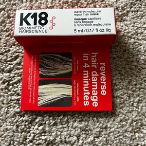 New: K18 Leave-In Molecular Repair Hair Mask -.17fl Oz